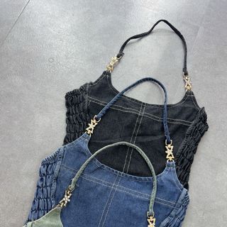 ÁO JEAN KIỀU CHẠY NHÚN SAU LƯNG CÓ KHOEN - LÊ PHƯƠNG BOUTIQUE