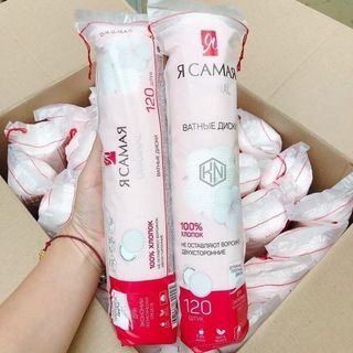 Bông tẩy trang Nga ( Rcamar 100% Cotton 120 miếng )