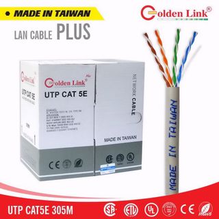 Dây Cáp Mạng GOLDEN Link UTP Cat 5e Platium 305m/ Cuộn - NM (Trắng)