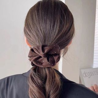 Dây Buộc Tóc Vải satin Lấp Lánh Phong Cách retro Ngọt Ngào Cho Nữ