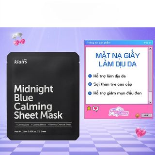 Mặt nạ làm dịu da Dear Klairs Midnight Blue Calming Sheet Mask 25ml giá sỉ