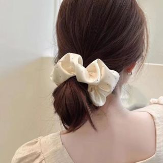 Dây Buộc Tóc Vải satin Lấp Lánh Phong Cách retro Ngọt Ngào Cho Nữ