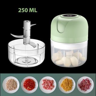 Máy Xay Tỏi Ớt Điện Loại Mới 250ML Sạc Pin