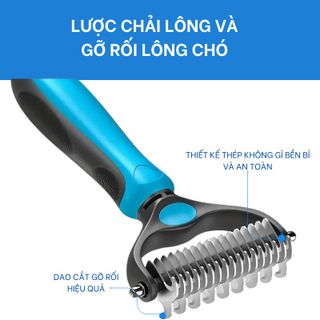 Lược Chải Lông Chó, Lược Chải Lông Mèo Gỡ Rối Hiệu Quả, Chất Liệu Thép Không Gỉ An Toàn
