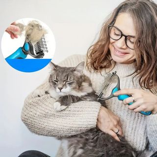 Lược Chải Lông Chó, Lược Chải Lông Mèo Gỡ Rối Hiệu Quả, Chất Liệu Thép Không Gỉ An Toàn