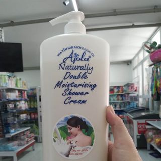 Sữa tắm dê Ajola dưỡng trắng da 1200ml giúp làn da trắng sáng mịn màng