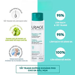 Tẩy trang dưỡng khoáng cho da dầu, mụn URIAGE EAU MICELLAIRE THERMALE PMG 250ml