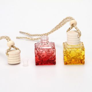 Vỏ Lọ Tinh dầu thủy tinh Vuông màu Treo Xe Oto hoặc tại nhà Sang Trọng 10ml