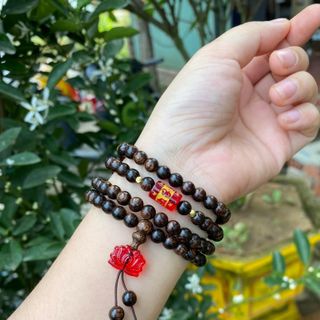Vòng tay trầm hương 108 hạt mix charm - Trầm Hương Sánh Chìm