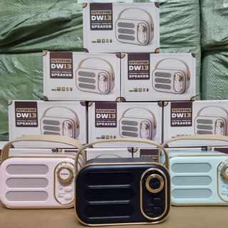 Loa bluetooth DW13 kiểu dáng Radio có quai da