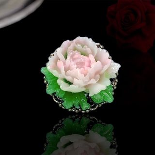 Ghim Trâm Cài Áo Bằng Nhựa Resin Thiết Kế Riêng Hình Hoa mẫu Đơn Phong cách Trung Hoa 3.5cm Dành Cho Nữ