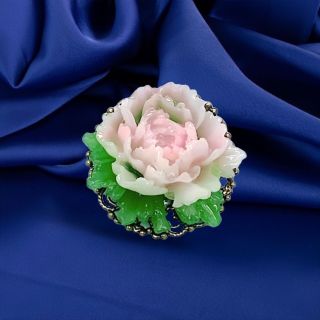 Ghim Trâm Cài Áo Bằng Nhựa Resin Thiết Kế Riêng Hình Hoa mẫu Đơn Phong cách Trung Hoa 3.5cm Dành Cho Nữ