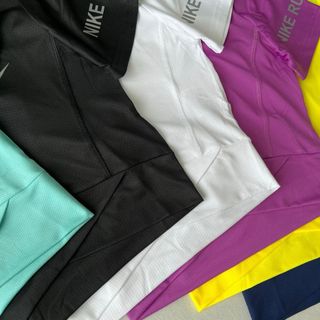 Crop top chéo eo running , áo thể thao nữ
