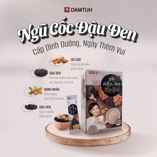 Bột Ngũ cốc đậu đen, hạnh nhân, hạt óc chó Damtuh Hàn Quốc 900g