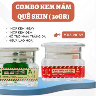 ( Combo ngày đêm ) kem nám thuần chay Quê Skin-bộ lớn 30g
