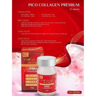 Combo3 Viên Uống Pico Collagen - Hỗ trợ làm đẹp da Nhật Bản - Ribeto