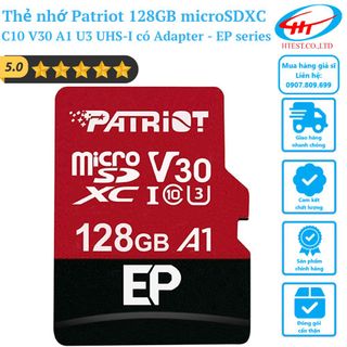 Thẻ nhớ Patriot 128GB microSDXC C10 V30 A1 U3 UHS-I có Adapter – EP series – BH 5 năm giá sỉ