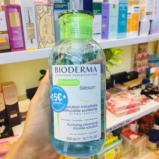 Nước Tẩy Trang Bioderma 500ml Mẫu Mới Nắp Nhấn - Tẩy sạch lớp trang điểm mà không gây nhờn da, không bí da, giá rẻ 500ml. giá sỉ