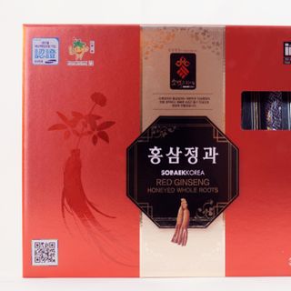 Hồng Sâm Nguyên Củ Tẩm Mật Ong Hàn Quốc Hộp 300gr