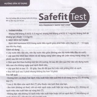 Que thử thai nhanh chính xác Safefit Test - test thử thai chuẩn hai vạch sớm nhanh hiệu quả