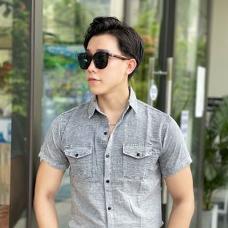 ÁO SƠ MI NGẮN TAY, ÁO SƠ MI NAM, ÁO SƠ MI ĐŨI WASH MÀU