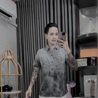 ÁO SƠ MI NGẮN TAY, SƠ MI NAM NỮ IN NỔI VẢI ĐŨI