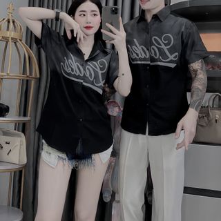 ÁO SƠ MI NGẮN TAY, SƠ MI NAM NỮ IN NỔI VẢI ĐŨI
