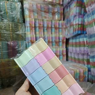 Kẹp 5r 12 màu vuông bầu(lố 12 cái)