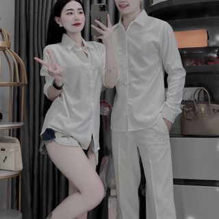 ÁO SƠ MI NAM, ÁO SƠ MI MÀU TRƠN DÀI TAY, ÁO SƠ MI NAM NỮ