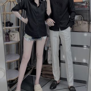 ÁO SƠ MI NAM, ÁO SƠ MI MÀU TRƠN DÀI TAY, ÁO SƠ MI NAM NỮ