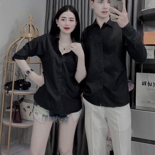 ÁO SƠ MI NAM, ÁO SƠ MI MÀU TRƠN DÀI TAY, ÁO SƠ MI NAM NỮ