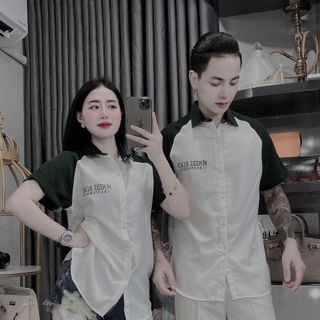 ÁO SƠ MI, ÁO SƠ MI NAM NGẮN TAY, SƠ MI PHỐI VẢI COTTON