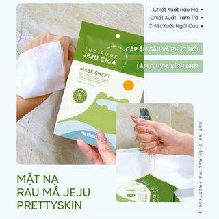 Mặt nạ rau má Jeju prettyskin cho da dầu mụn nhạy cảm