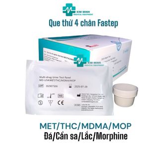(Giá sỉ) Que thử 4 chân Fastep hộp nguyên 25 test (25 test + 25 cốc)