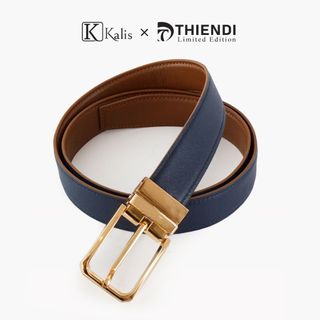 Dây Nịt Xoay Cao Cấp Hàng Hiệu Kalis x Thiendi BCSS243 Dây Nịt Thắt Lưng Nam 2 Mặt Xoay Chiều 360 Độ Da Bò Thật