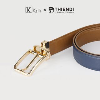 Dây Nịt Xoay Cao Cấp Hàng Hiệu Kalis x Thiendi BCSS243 Dây Nịt Thắt Lưng Nam 2 Mặt Xoay Chiều 360 Độ Da Bò Thật