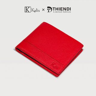 Bóp Gập Ngang Nam Da Bò Thật Cao Cấp KALIS x Thiendi WCMS05 Bóp Ví Da Bò Nam Nguyên Tấm Full Hộp Có Bảo Hành