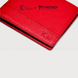 Bóp Gập Ngang Nam Da Bò Thật Cao Cấp KALIS x Thiendi WCMS05 Bóp Ví Da Bò Nam Nguyên Tấm Full Hộp Có Bảo Hành