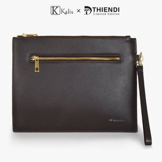 Túi cầm tay nam cao cấp hàng hiệu KALIS x Thiendi WCCH Túi ví clutch cầm tay kẹp cắp nách nam da bò thật cao cấp