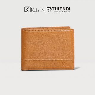 Bóp Gập Ngang Nam Da Bò Thật Cao Cấp KALIS x Thiendi WCMS02 Bóp Ví Da Bò Nam Nguyên Tấm Full Hộp Có Bảo Hành