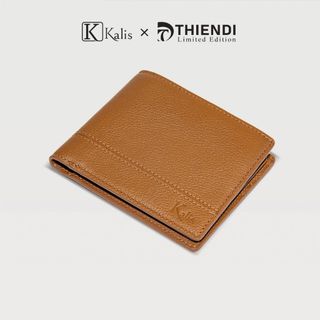 Bóp Gập Ngang Nam Da Bò Thật Cao Cấp KALIS x Thiendi WCMS02 Bóp Ví Da Bò Nam Nguyên Tấm Full Hộp Có Bảo Hành
