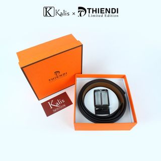 Thắt Lưng Xoay Chiều Cao Cấp Hàng Hiệu Kalis x Thiendi BCMS152 Dây Nịt Thắt Lưng Nam 2 Mặt Xoay Chiều 360 Độ Da Bò Thật