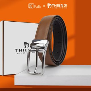 Dây Nịt Mặt Xoay Cao Cấp Hàng Hiệu Kalis x Thiendi BCSS212 Dây Nịt Thắt Lưng Nam 2 Mặt Xoay Chiều 360 Độ Da Bò Thật