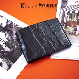 Ví Da Cá Sấu Thật Cao Cấp Hàng Hiệu Chính Hãng KALIS x Thiendi WANN01 FULLBOX Bóp Ví Da Nam Cá Sấu Có Bảo Hành