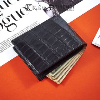 Ví Da Cá Sấu Thật Cao Cấp Hàng Hiệu Chính Hãng KALIS x Thiendi WANN01 FULLBOX Bóp Ví Da Nam Cá Sấu Có Bảo Hành