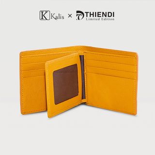 Ví Gập Ngang Nam Da Bò Thật Cao Cấp Hàng Hiệu Kalis x Thiendi WCMS06 Bóp Ví Da Bò Nam Nguyên Tấm Full Hộp Có Bảo Hành