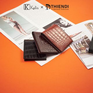 Ví Da Cá Sấu Thật Cao Cấp Hàng Hiệu Chính Hãng KALIS x Thiendi WANN01 FULLBOX Bóp Ví Da Nam Cá Sấu Có Bảo Hành