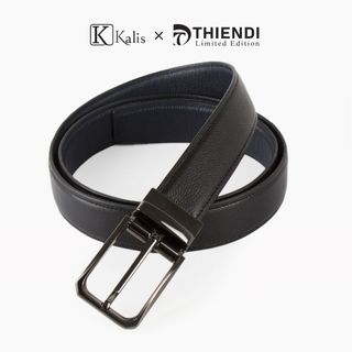 Thắt Lưng 2 Mặt Xoay Cao Cấp Hàng Hiệu Kalis x Thiendi BCMS141 Dây Nịt Thắt Lưng Nam 2 Mặt Xoay Chiều 360 Độ Da Bò Thật