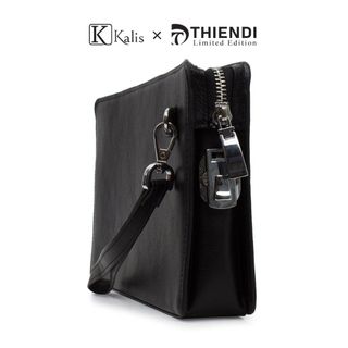Ví cầm tay nam cao cấp hàng hiệu KALIS x Thiendi WCNH01 Túi ví clutch cầm tay kẹp cắp nách nam da bò thật cao cấp