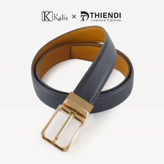 Thắt Lưng Nam Mặt Xoay Cao Cấp Hàng Hiệu Kalis x Thiendi BCMS46 Dây Nịt Thắt Lưng Nam 2 Mặt Xoay Chiều 360 Độ Da Bò Thật